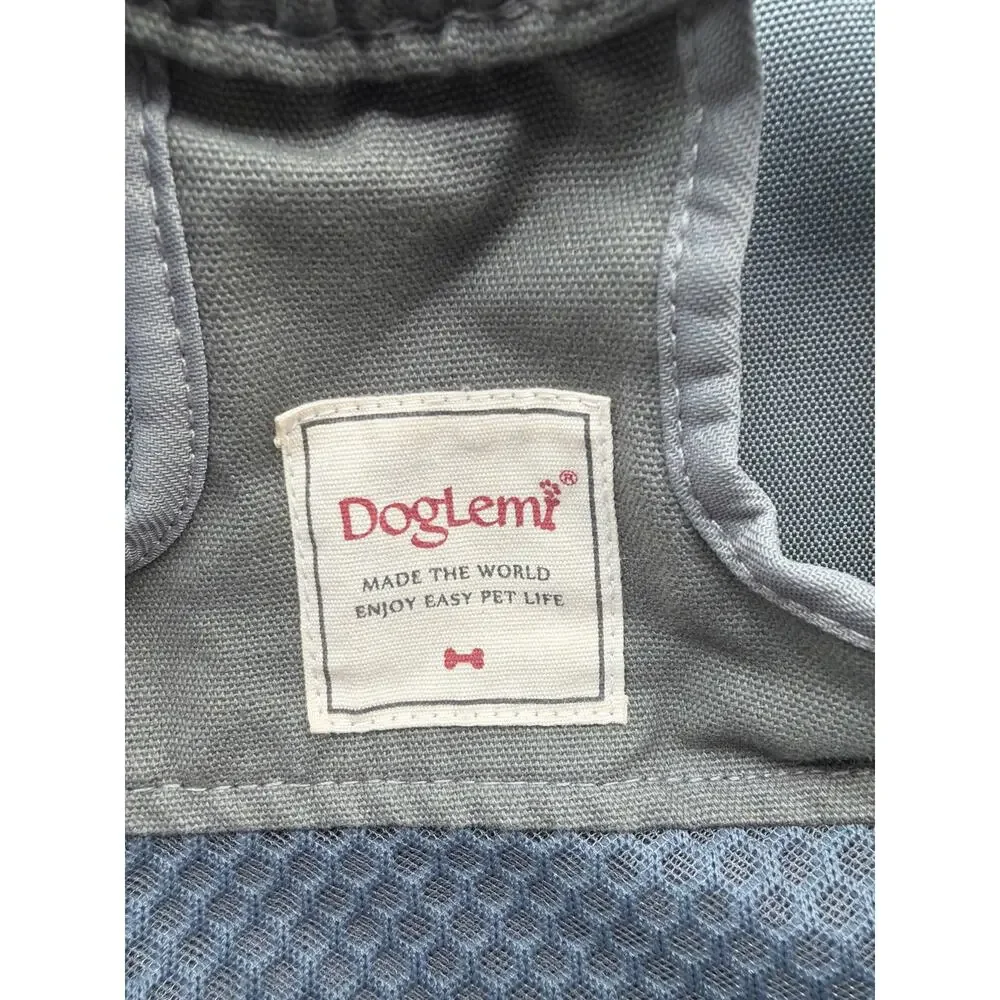 Doglemi Dog Carrier Backpack Gray Mesh Pet Travel Backpack Medium NWOT